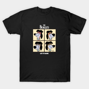 THE BEATLES CARTOON DOGS PARODY T-Shirt